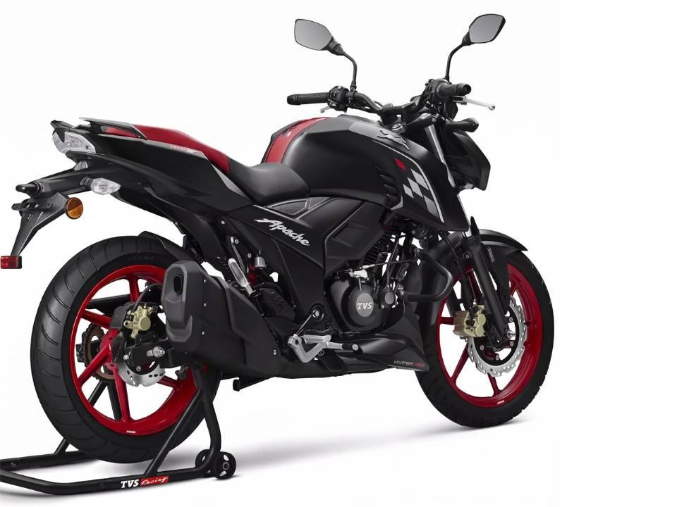 Lateral e conjunto mecânico da Apache RTR 160 4V